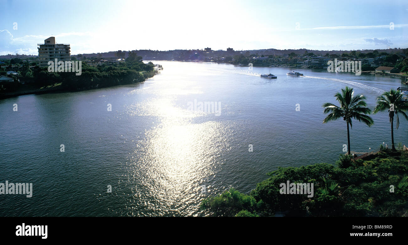 Norman Park reach of Brisbane River Queenland Australia Stock Photo Alamy