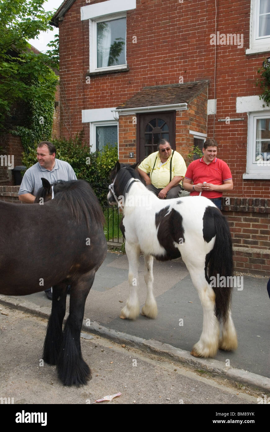 Gypsy horse dealers at the annual Travellers gypsy Horse Fair. The