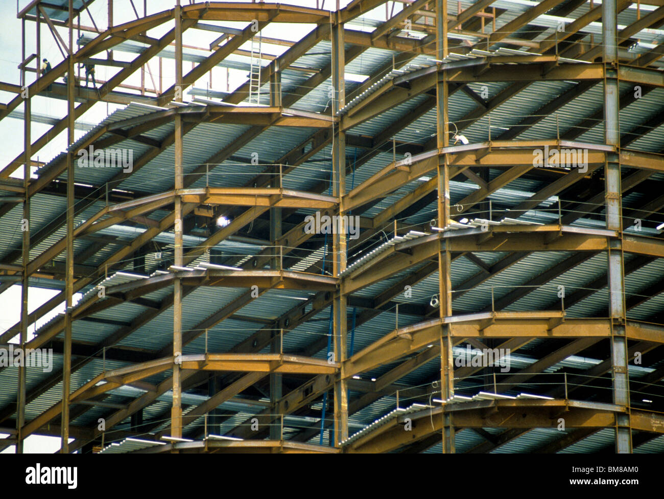 Steel skeleton building foundation frame superstructure strong strength