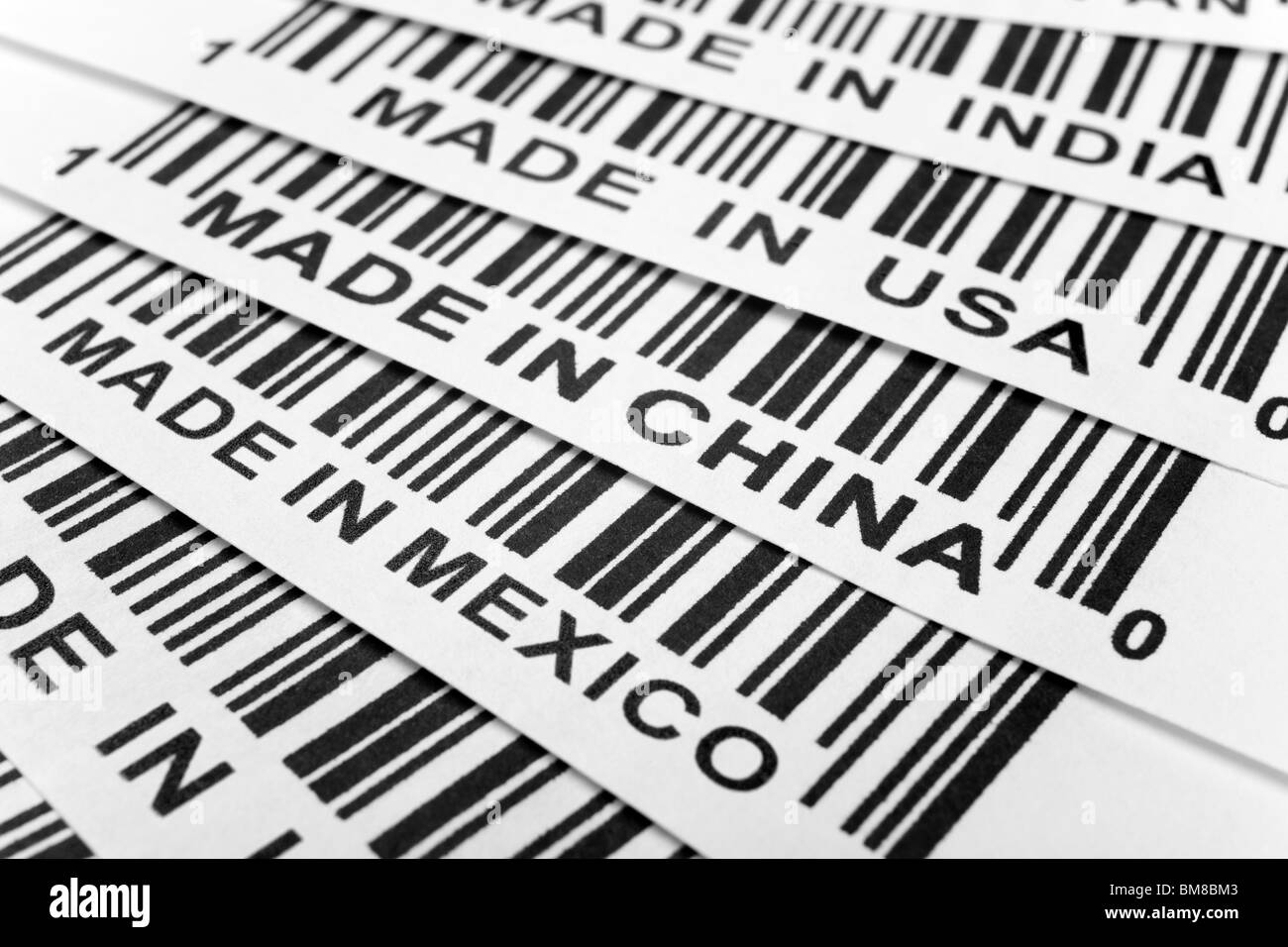 barcode, trade war, business concept Stock Photo
