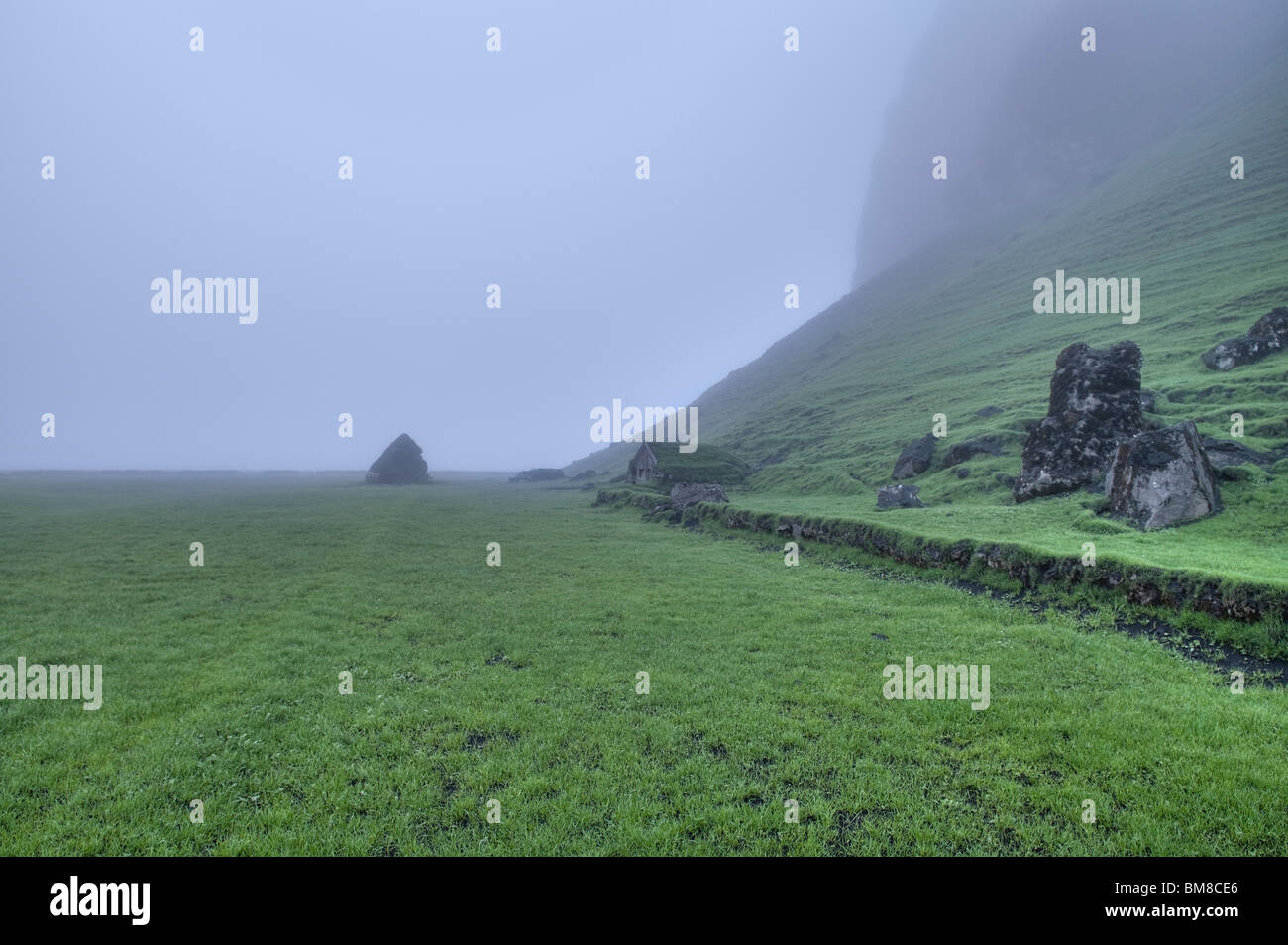 Deserted farm at Hrutafell, Eyjafjoll, Iceland Stock Photo