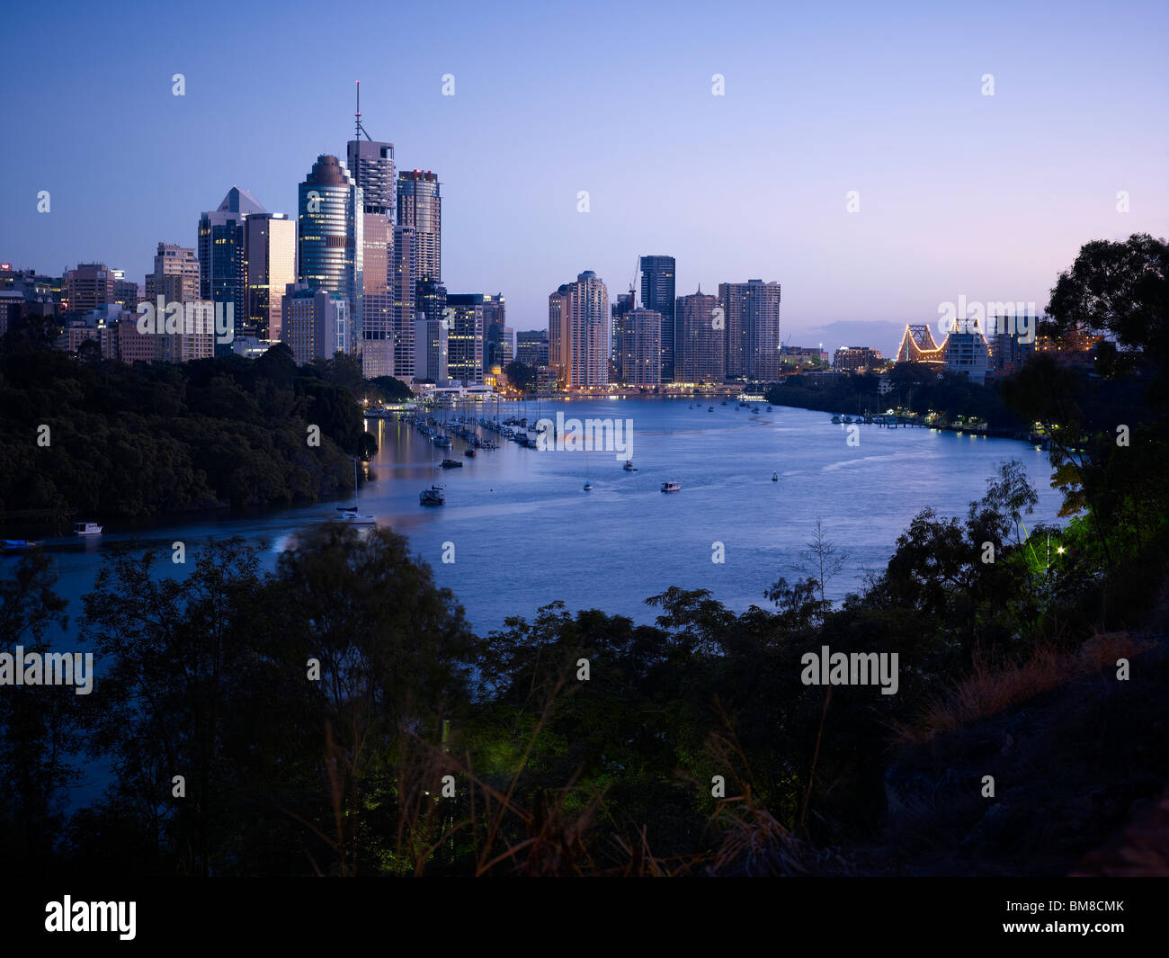 Brisbane city at sunrise Stock Photo Alamy