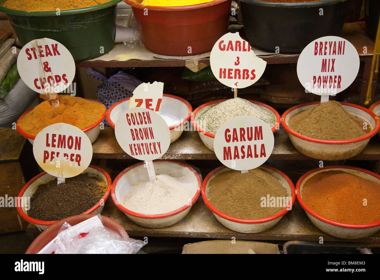 Victoria Street Market Stall selling Spices in Durban Stock Photo Alamy