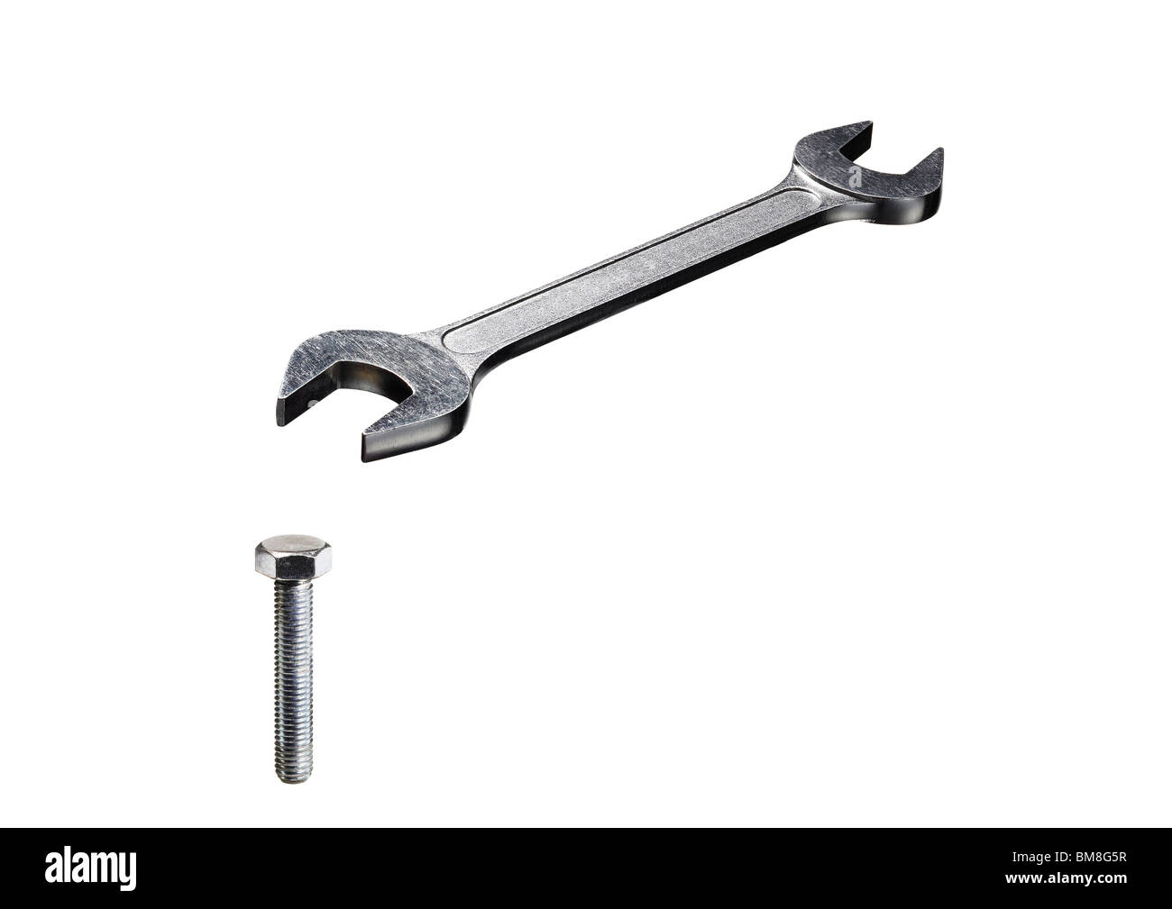 Bolt and wrench Stock Photo Alamy
