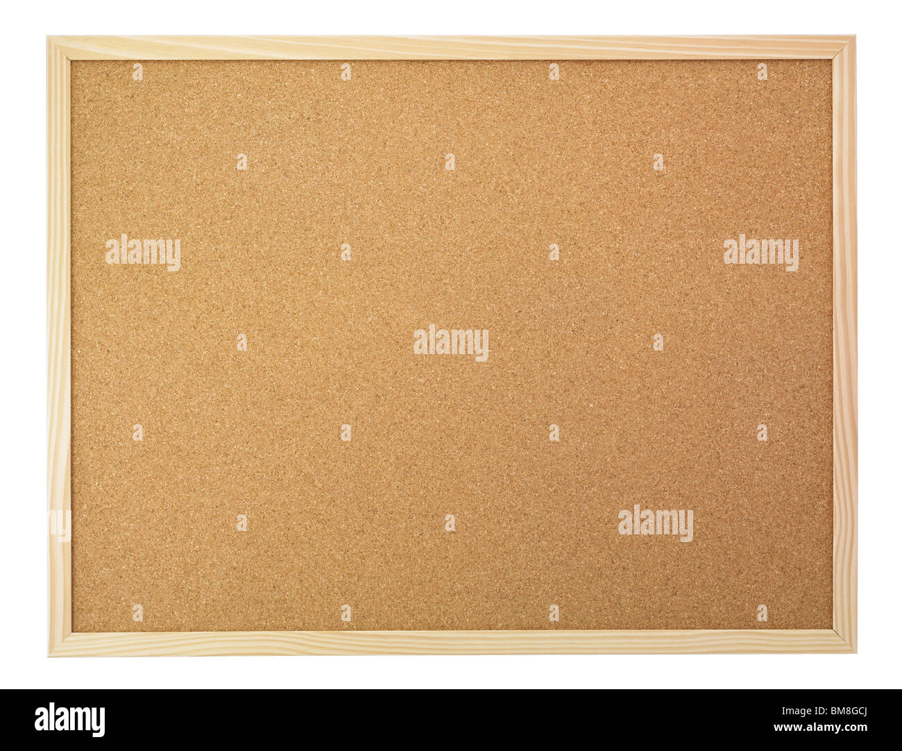 Cork board, white background, copy space Stock Photo Alamy