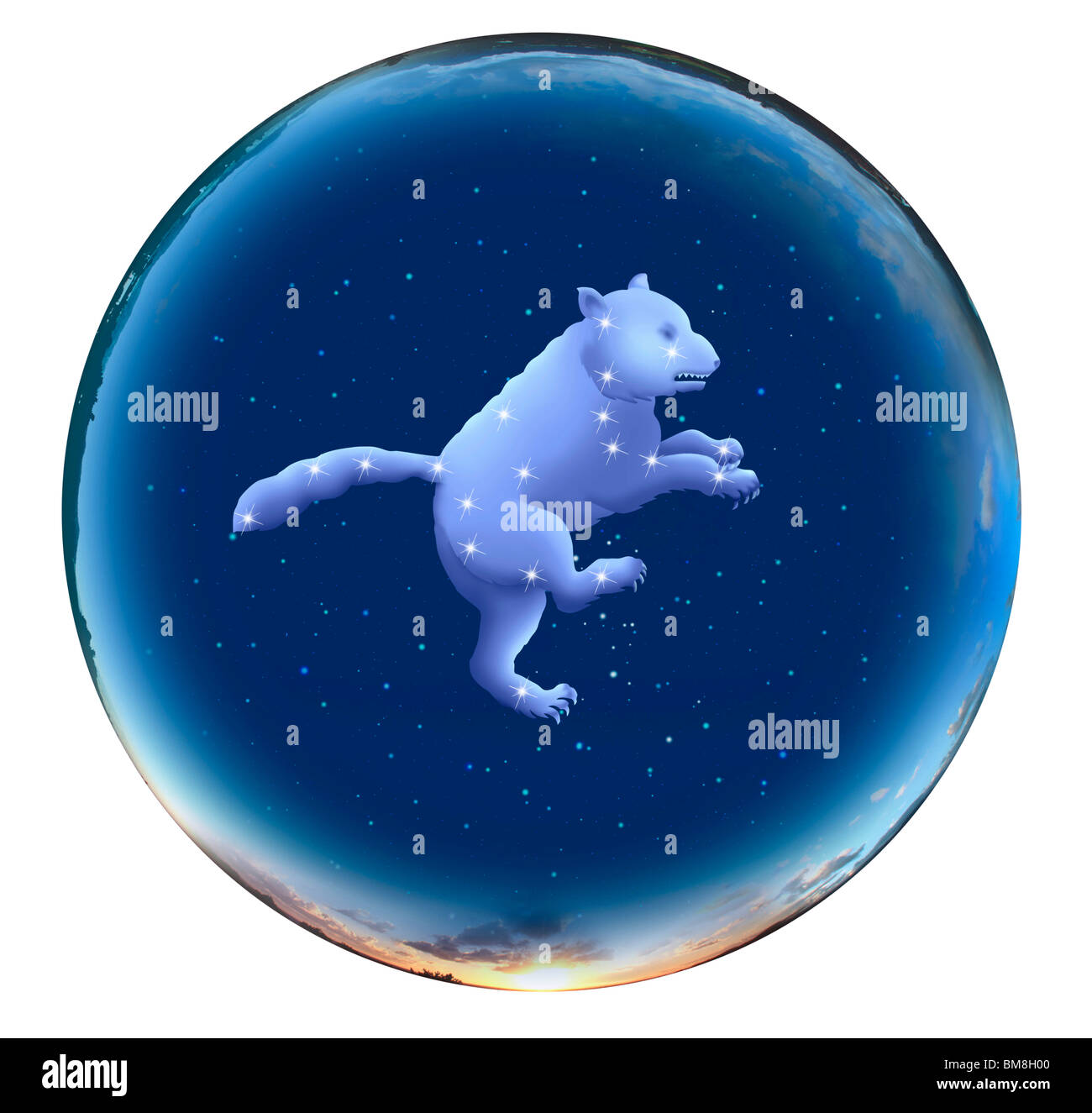 Image of Astrology sign, Ursa Major, white background Stock Photo Alamy