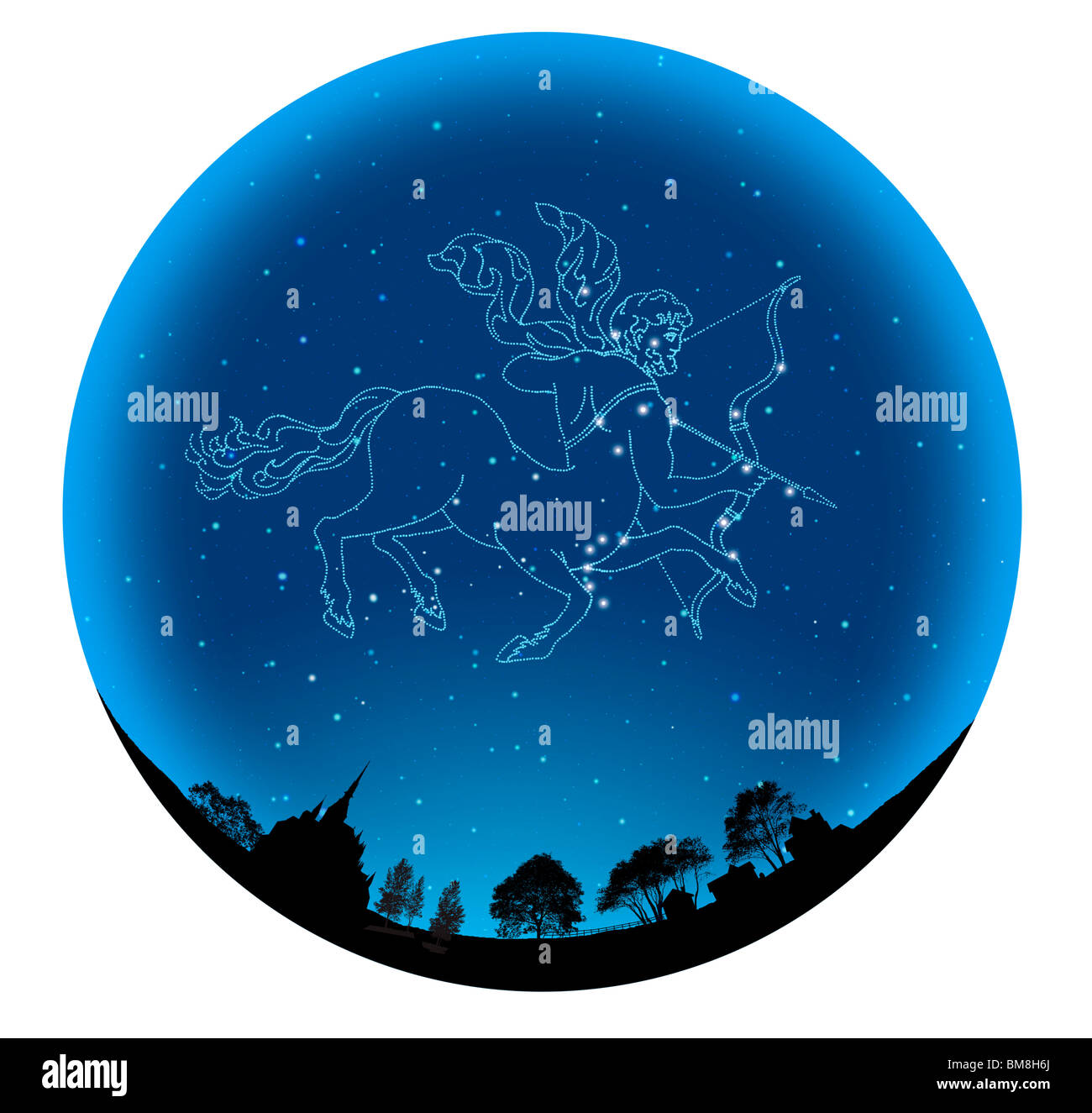 Star Sign, Sagittarius Stock Photo - Alamy