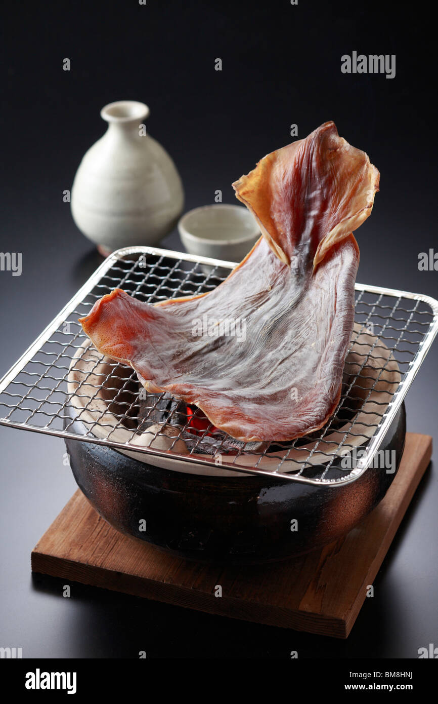 Cooking dried squid Stock Photo Alamy