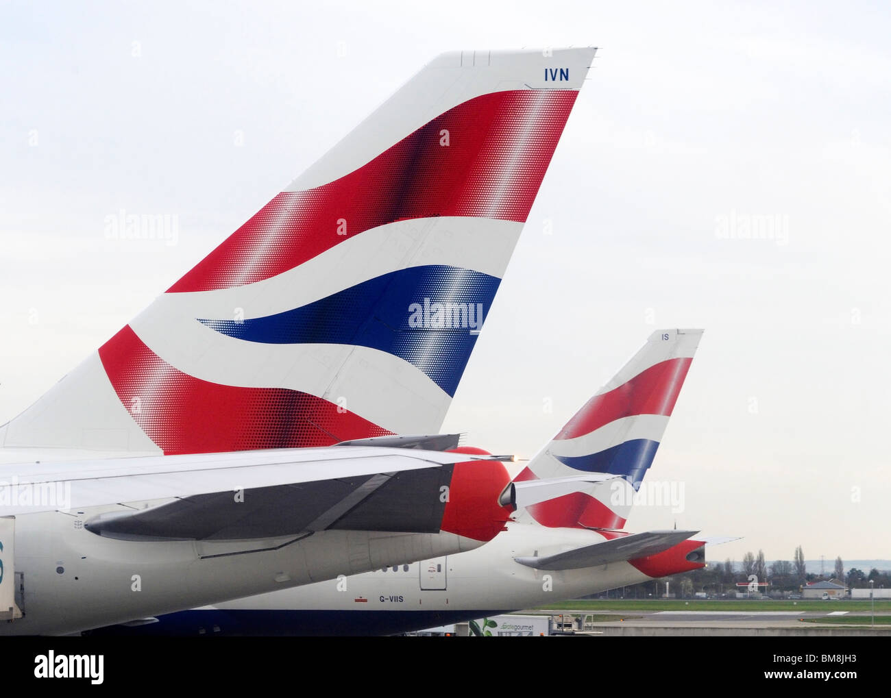 British Airways Plane at Heathrow T5 Stock Photo