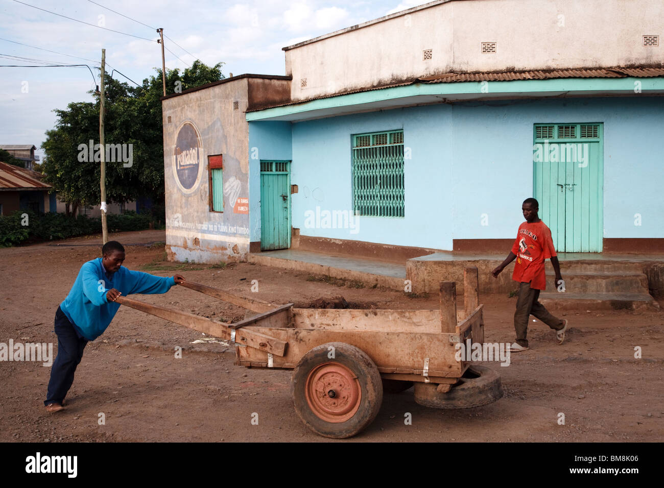 Street scene in Moshi, Tanzania Stock Photo
