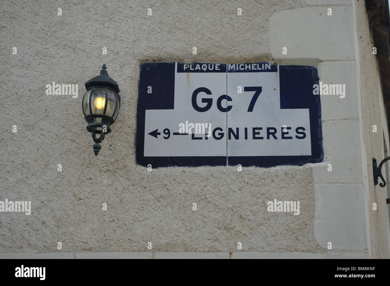 old French road sign Stock Photo Alamy