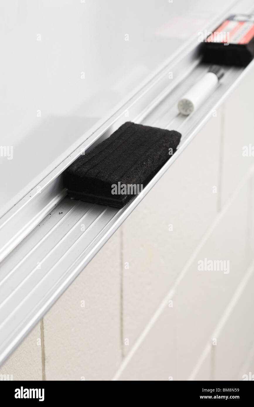 Whiteboard eraser tray Stock Photo Alamy