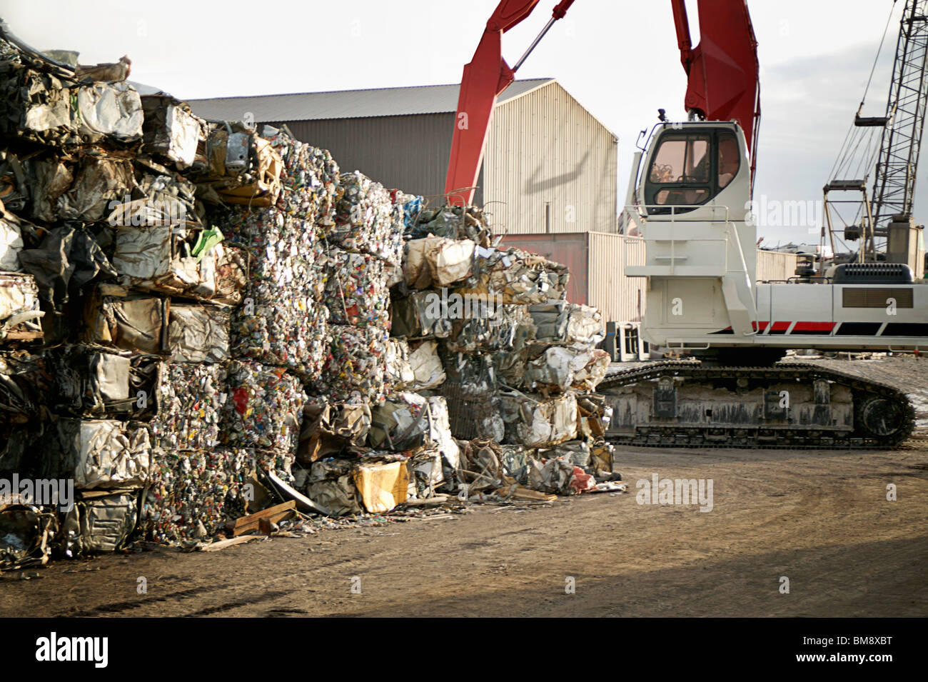 Trash Compacting Site Stock Photo Alamy