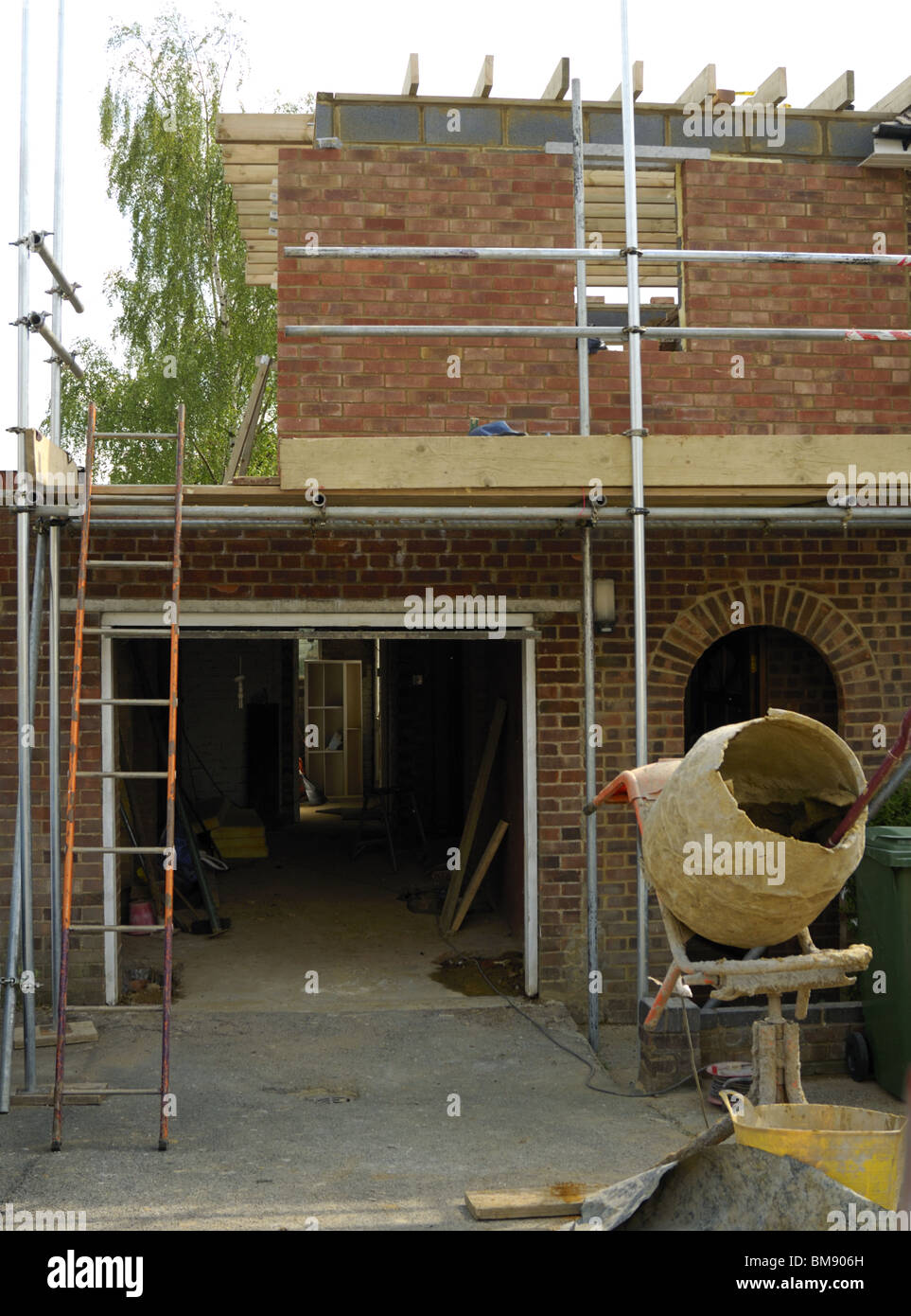 Building House Extension Over An Existing Garage England Uk