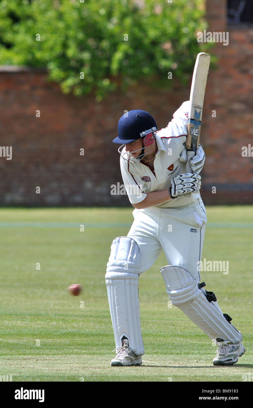 Cricket at club level, Leamington Spa, England, UK Stock Photo