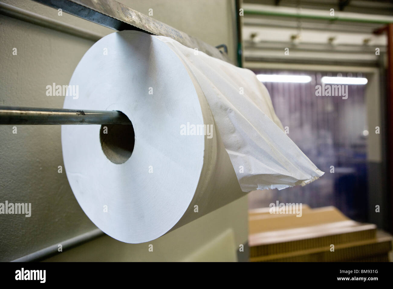 Paper towel roll hanging on rack hires stock photography and images