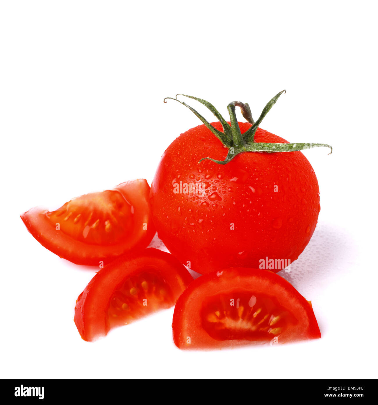 Ripe cherry tomatoes isolated on white background Stock Photo - Alamy