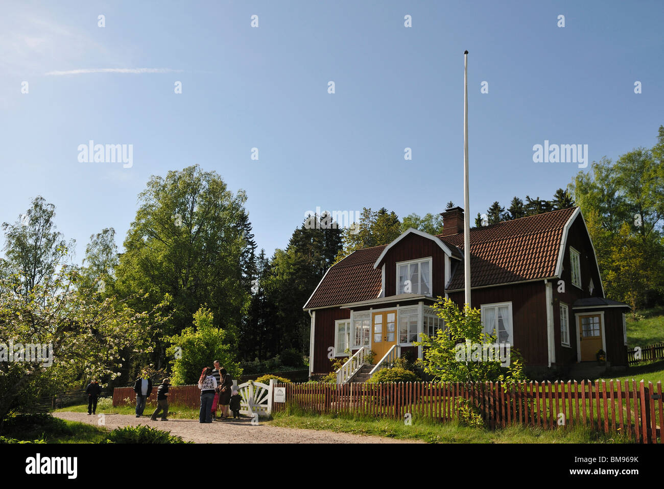 Wooden house in Mariannelund, Jonkopings Lan, Sweden Stock Photo