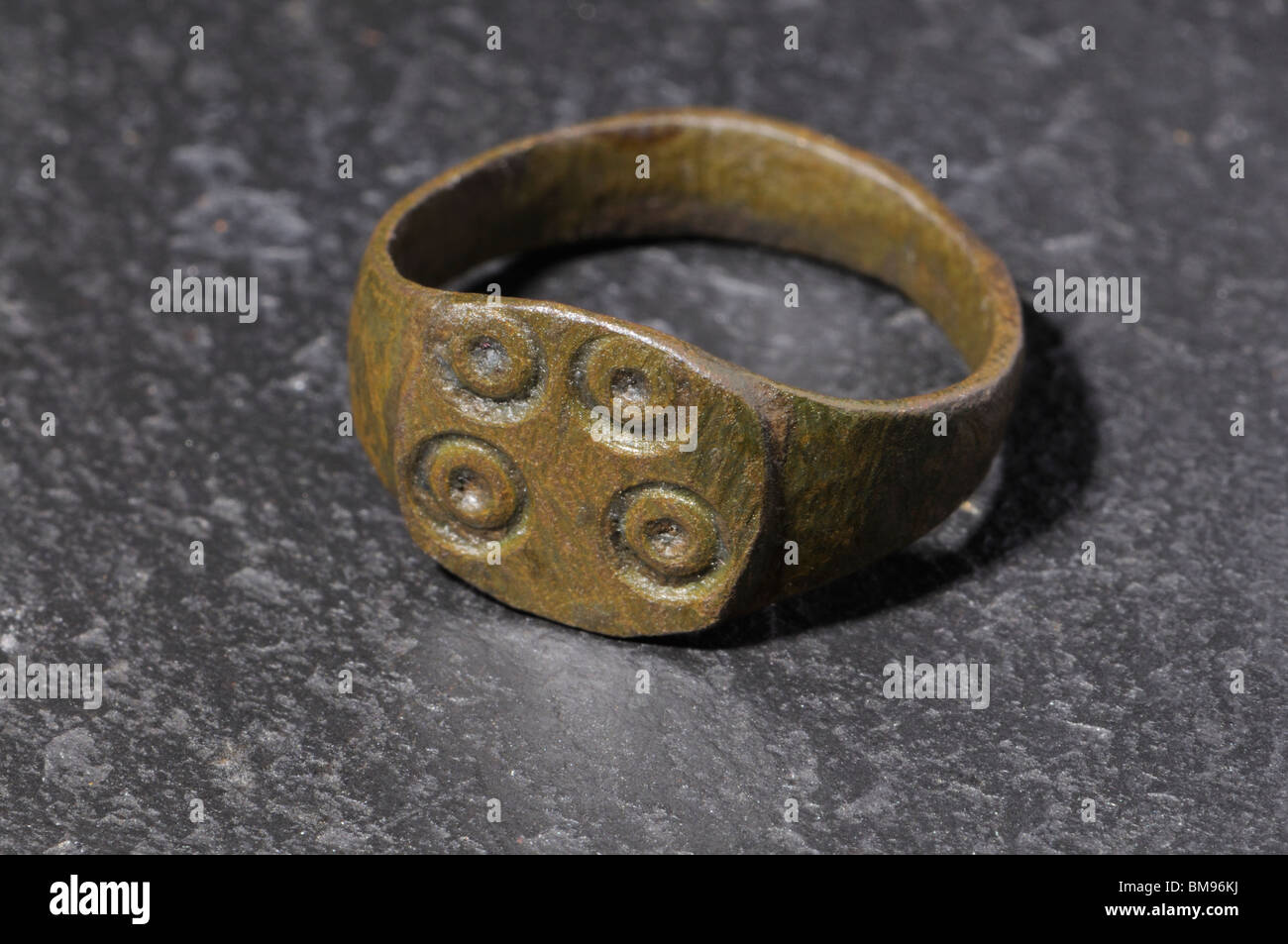 Ancient Roman bronze Ring Stock Photo