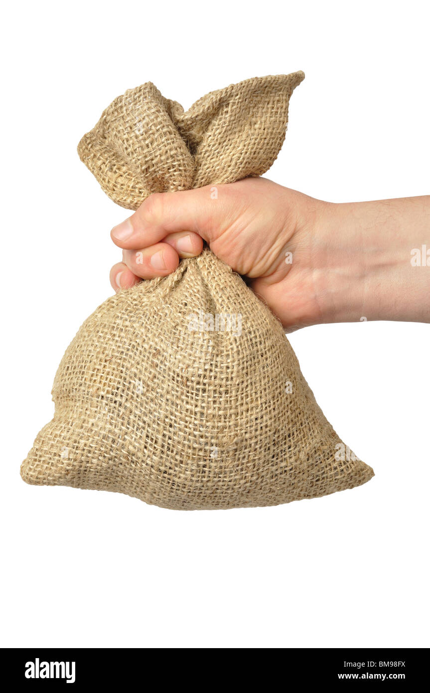 Hand with Bag Stock Photo