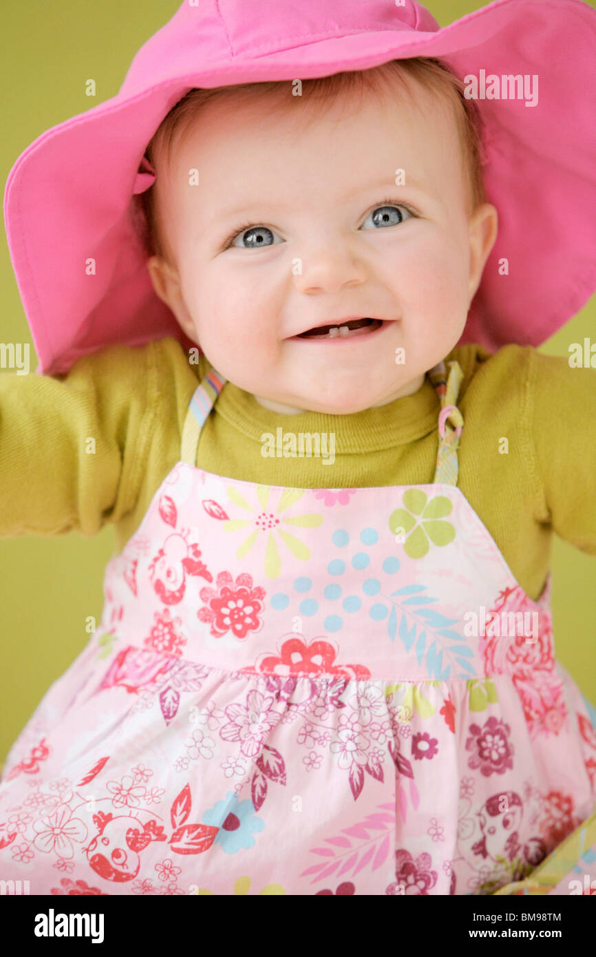 First Baby Girls Hat In Light Pink main image 1