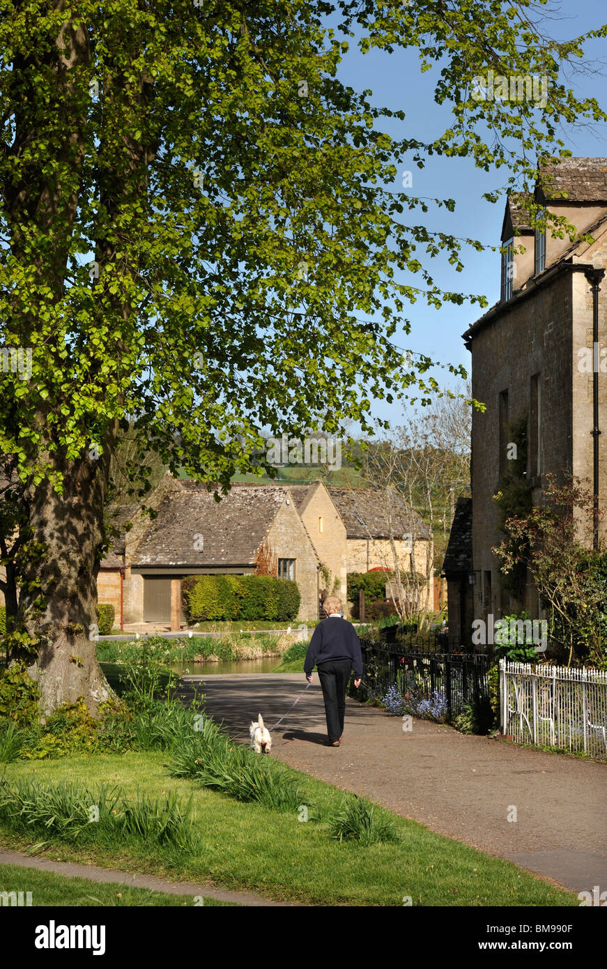 The Cotswold village of Lower Slaughter, Gloucestershire UK Stock Photo