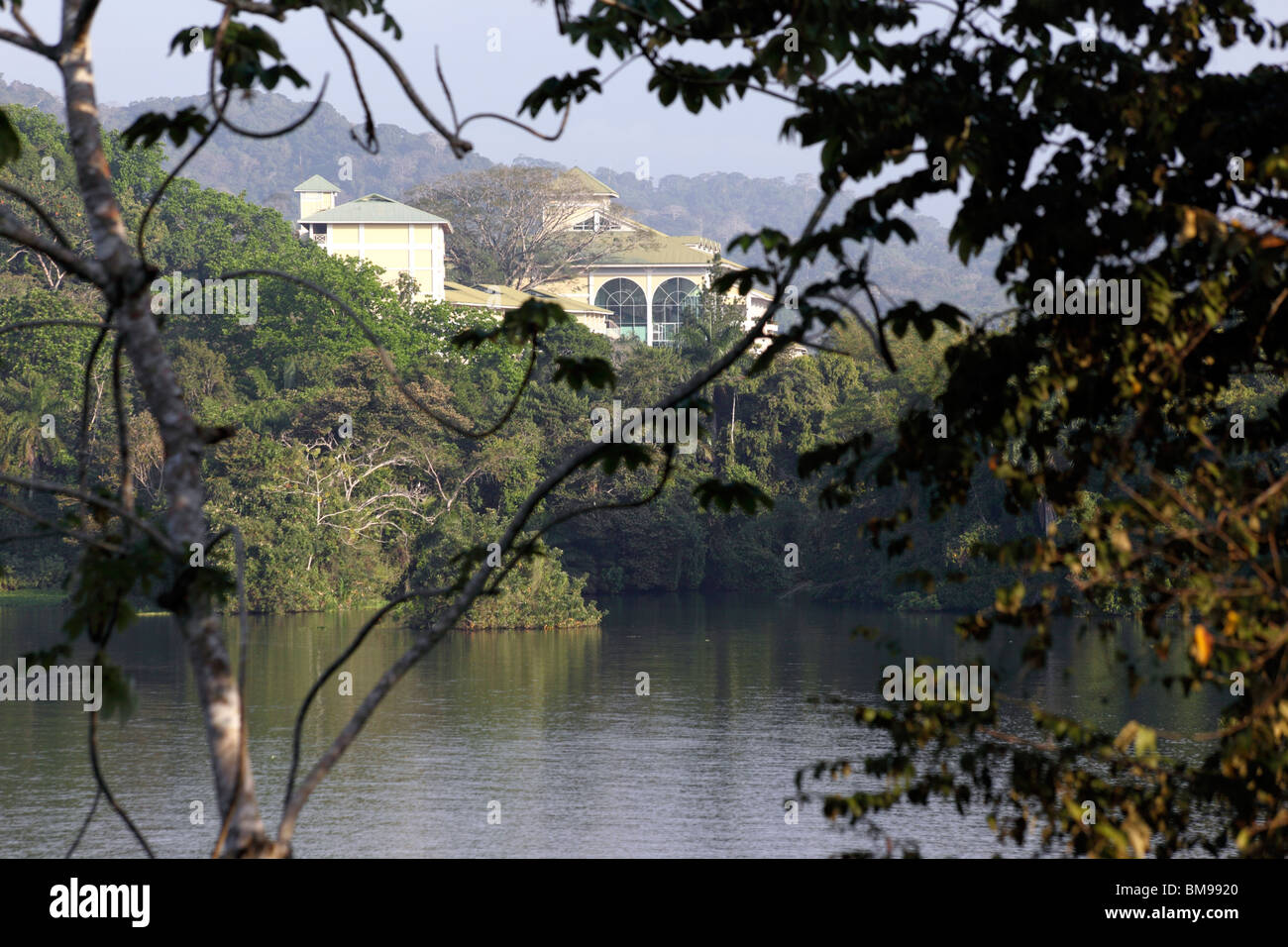 View of the 5 Star Gamboa Rainforest Resort and River Chagres , Soberania National Park , Panama Stock Photo