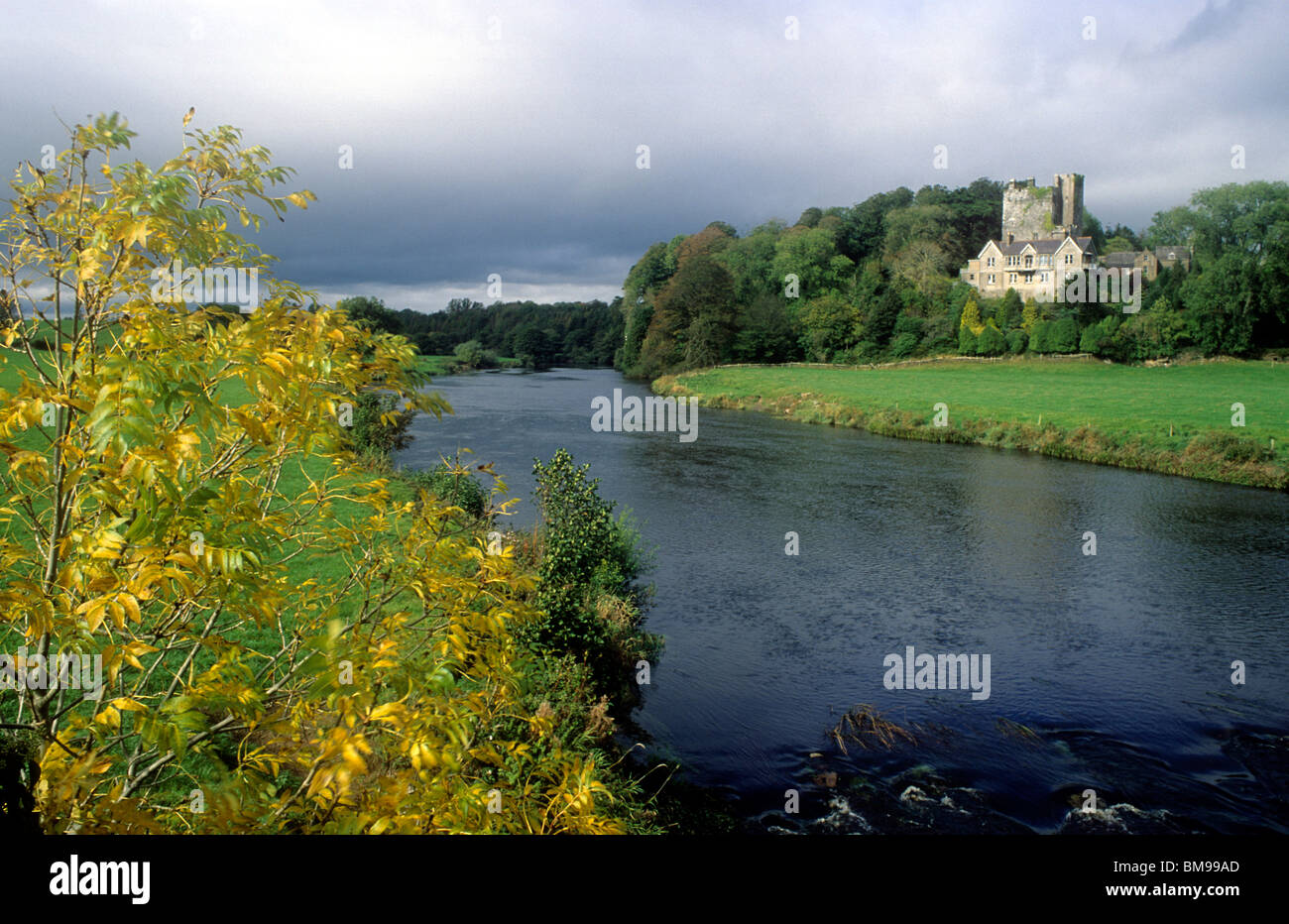 River Blackwater, Ballyhooly Castle, County Cork, Ireland Eire Irish