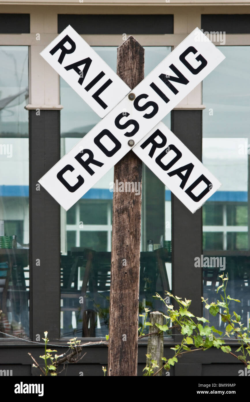 Old Railroad Crossing Sign High Resolution Stock Photography and Images