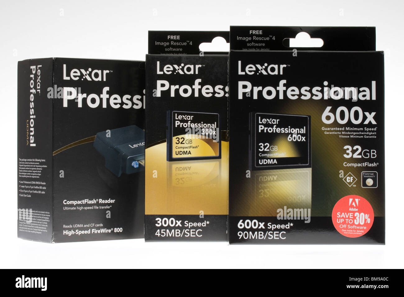 Lexar high speed CompactFlash memory reader Firewire 800, with 300X and 600X 32GB professional