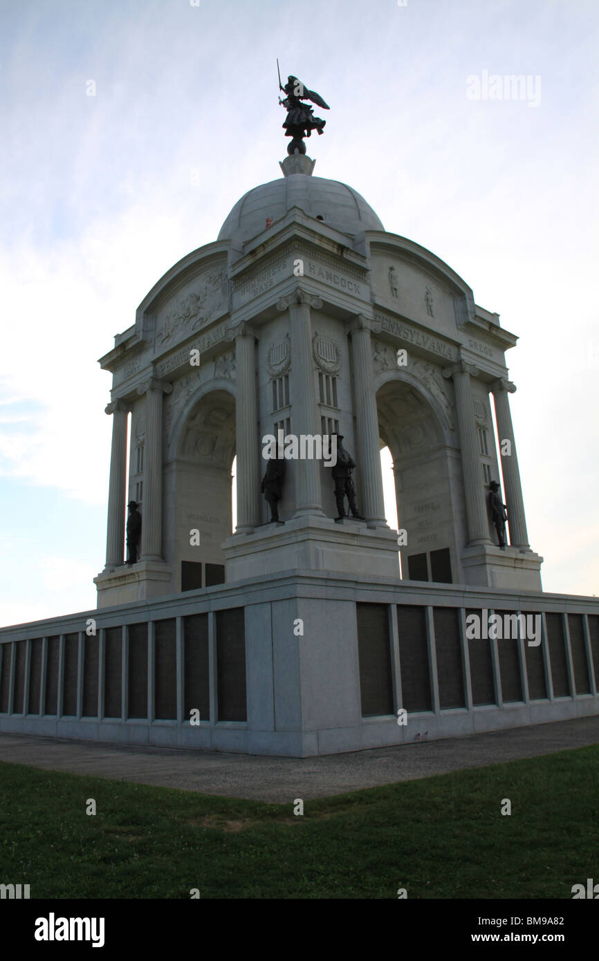 Pennsylvania Memorial at Gettysburg, PA Stock Photo