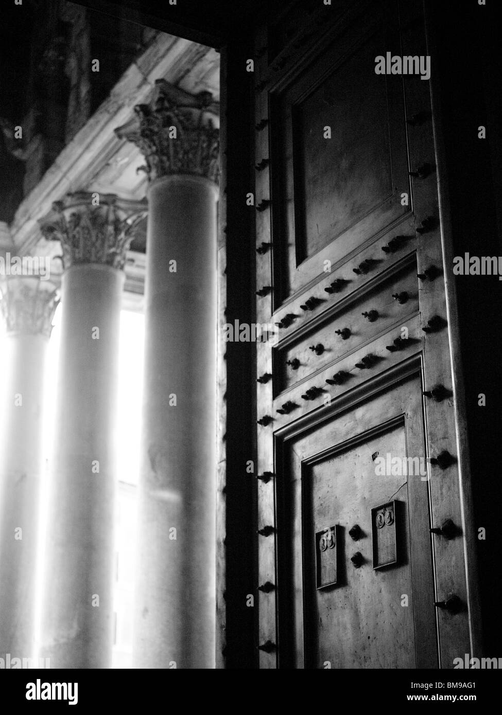 Pillars And Doors, Rome, Italy Stock Photo