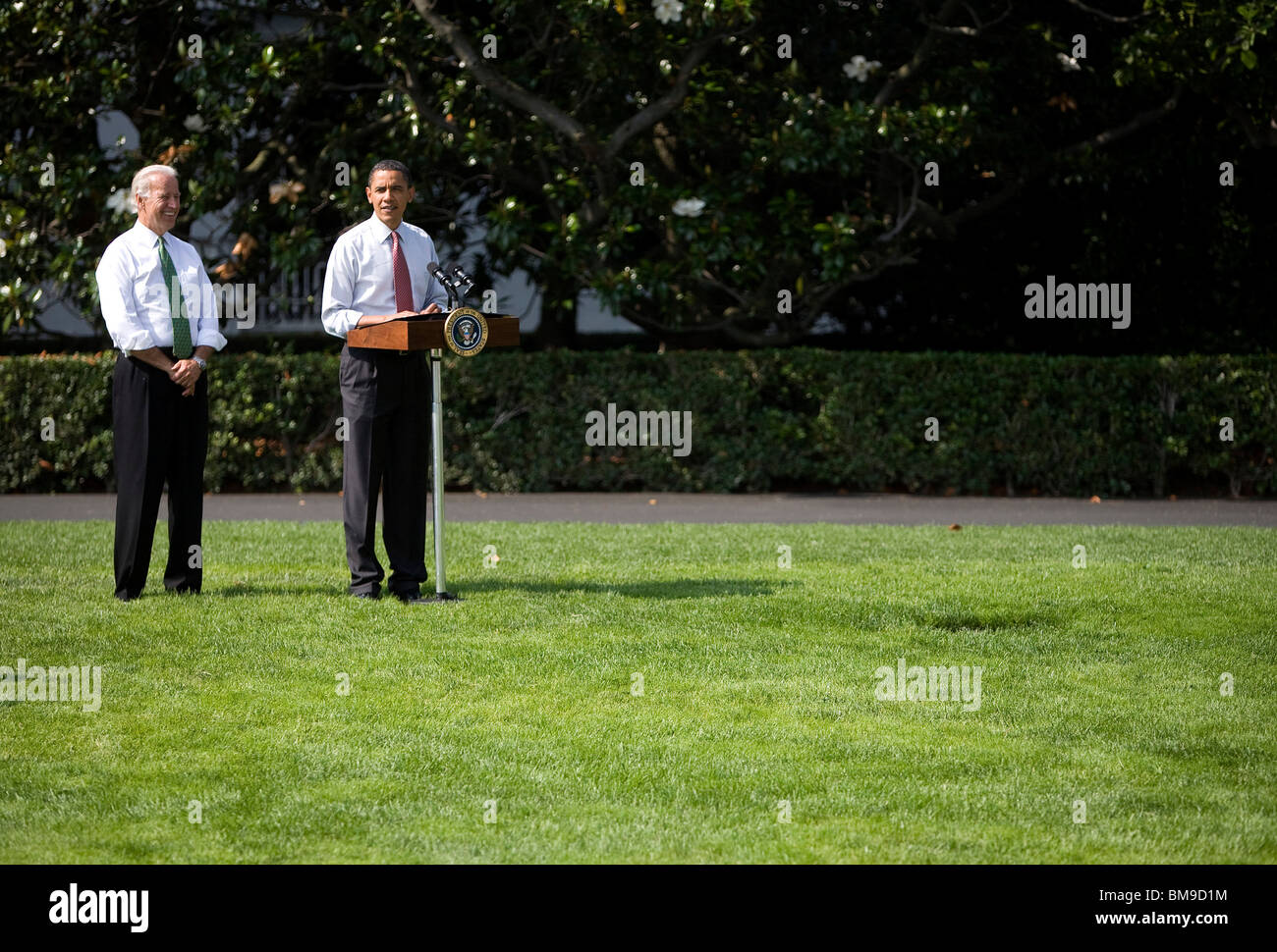 President Barack Obama and Vice-President Joe Biden Stock Photo