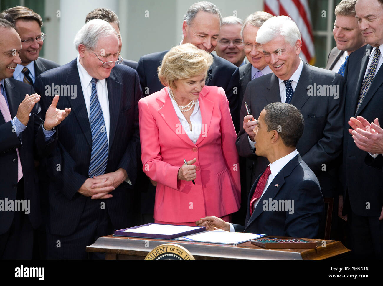 President Barack Obama Signs the Credit Card  Accountability Responsibility and Disclosure Act. Stock Photo