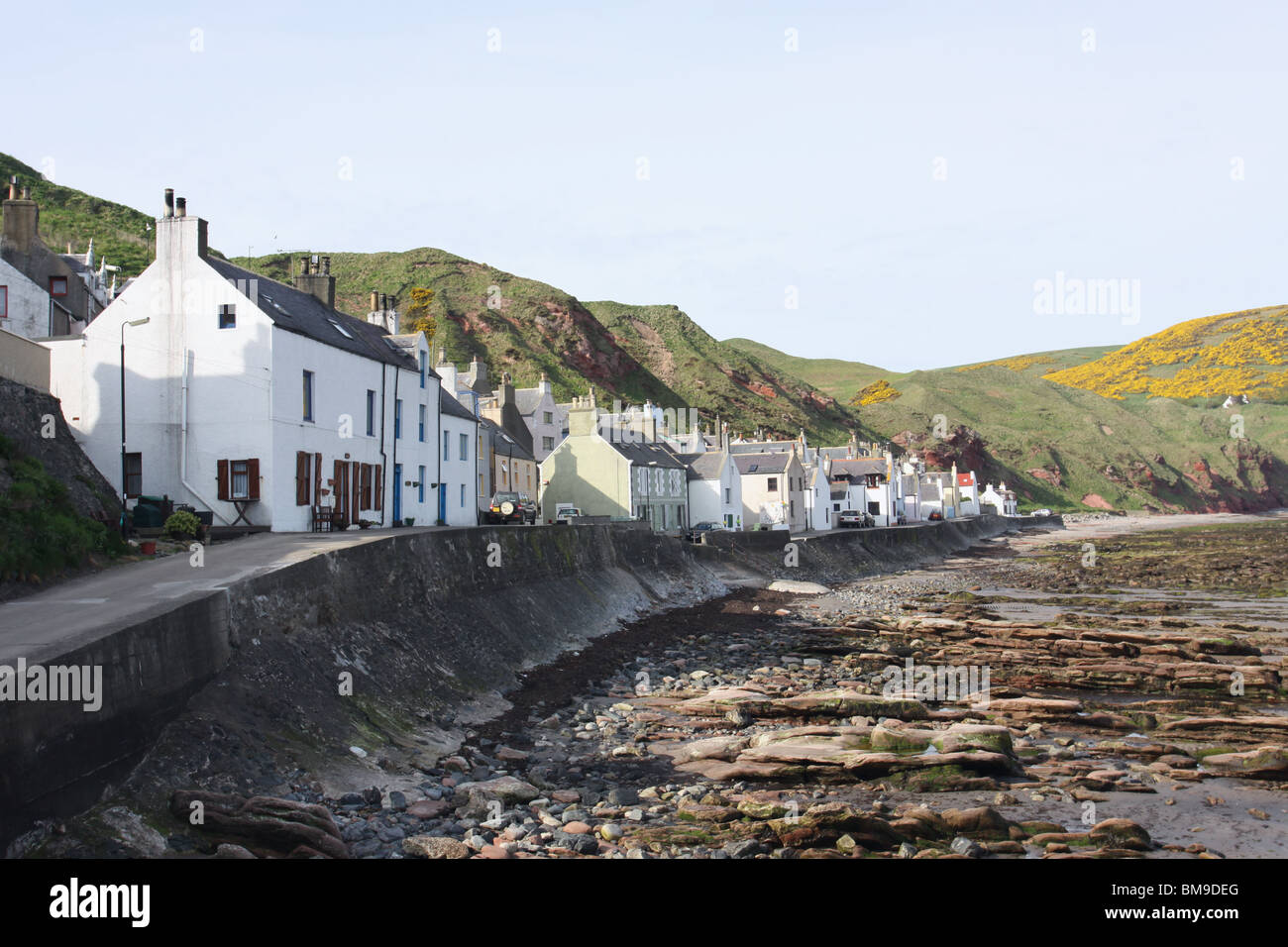 coastal cottages in Gardenstown Scotland May 2010 Stock Photo Alamy