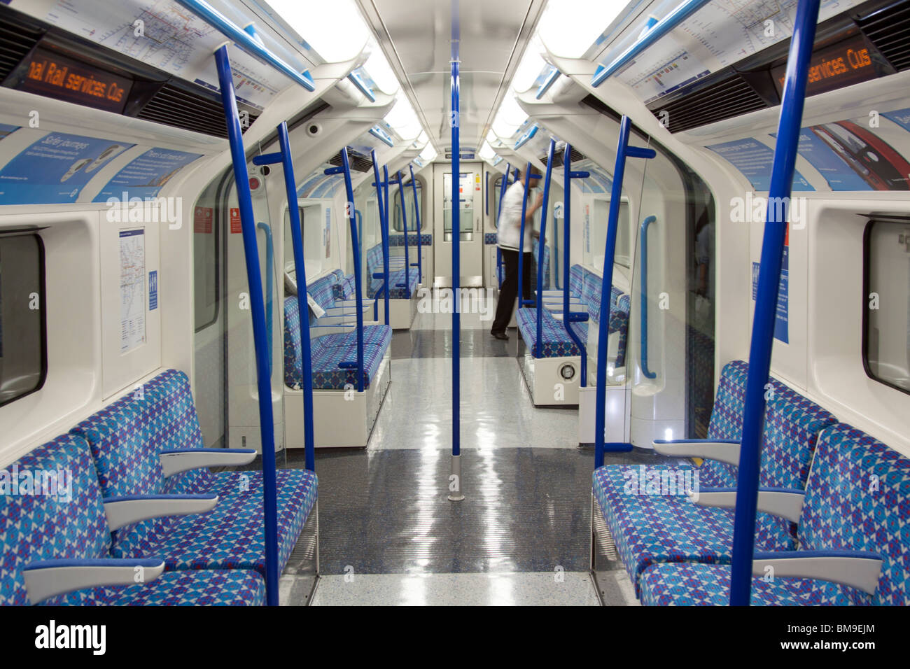 Victoria line Train Interior - London Underground Stock Photo