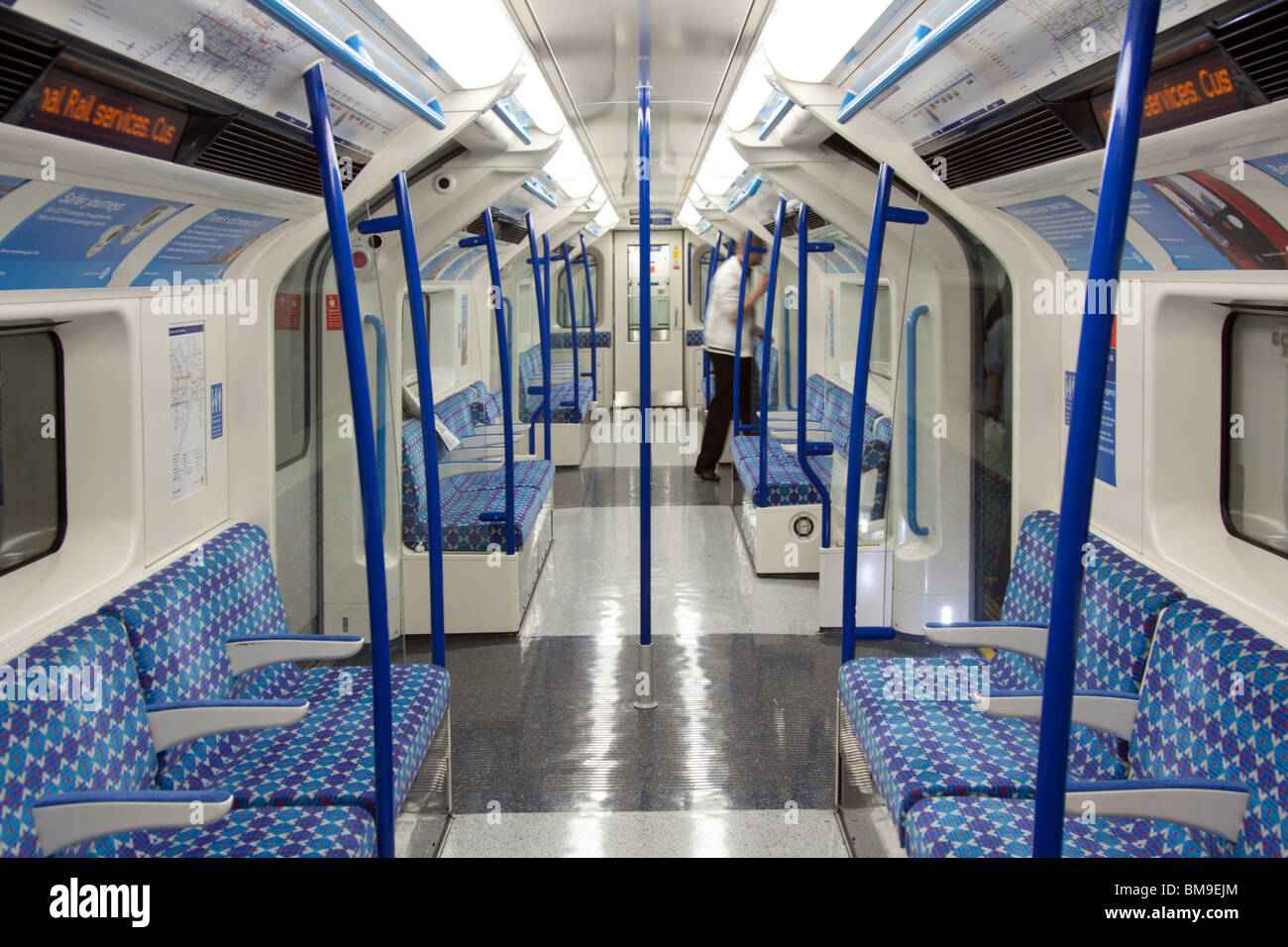 Victoria Line Train Interior London Underground Stock Photo Alamy