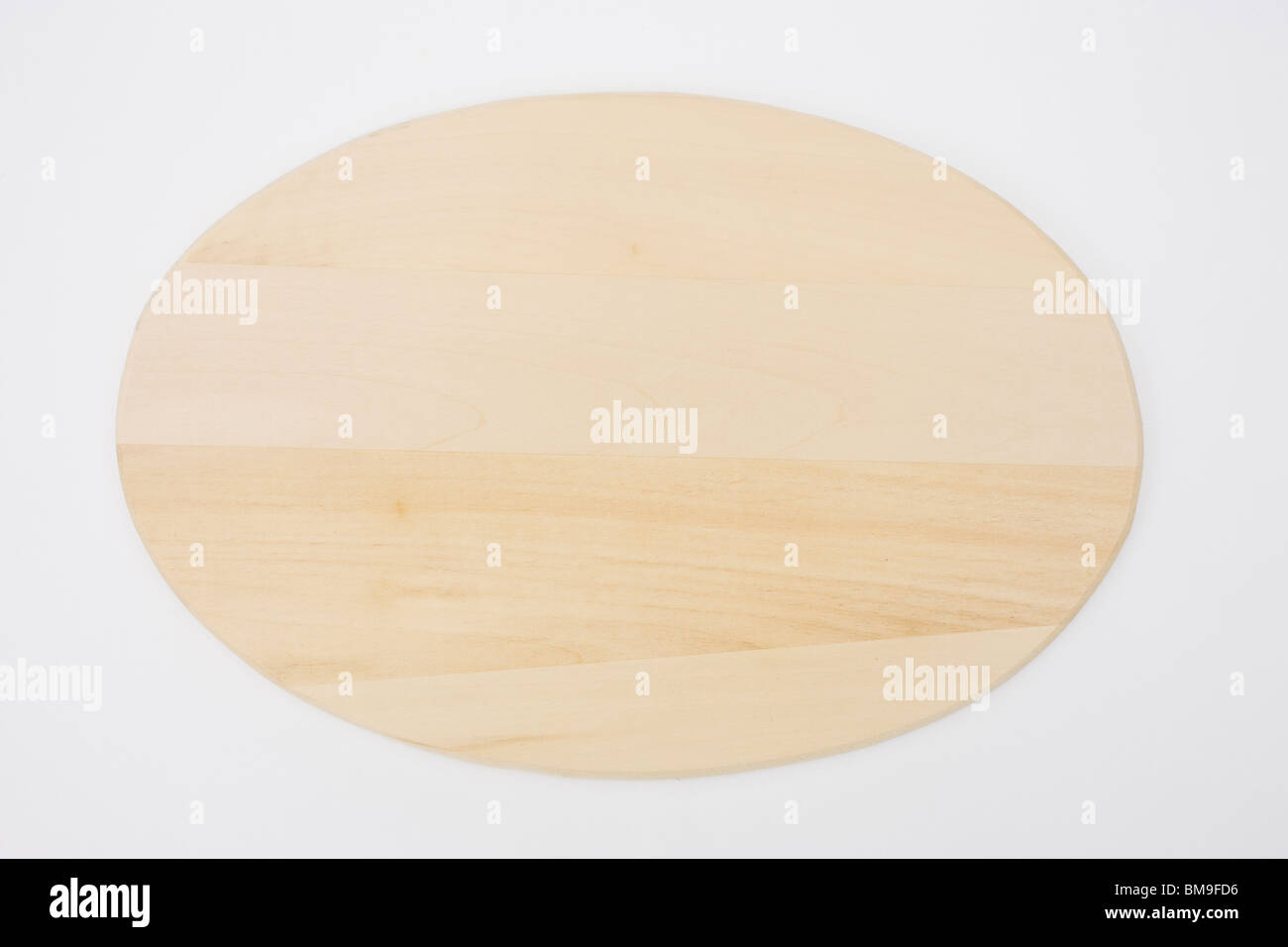 Close up of ellipse wood, white background Stock Photo