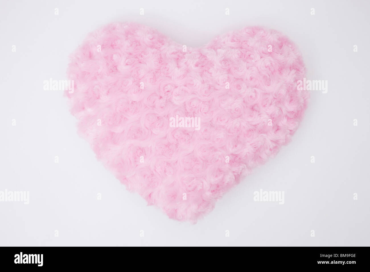 Pink flowers in heart shape Stock Photo