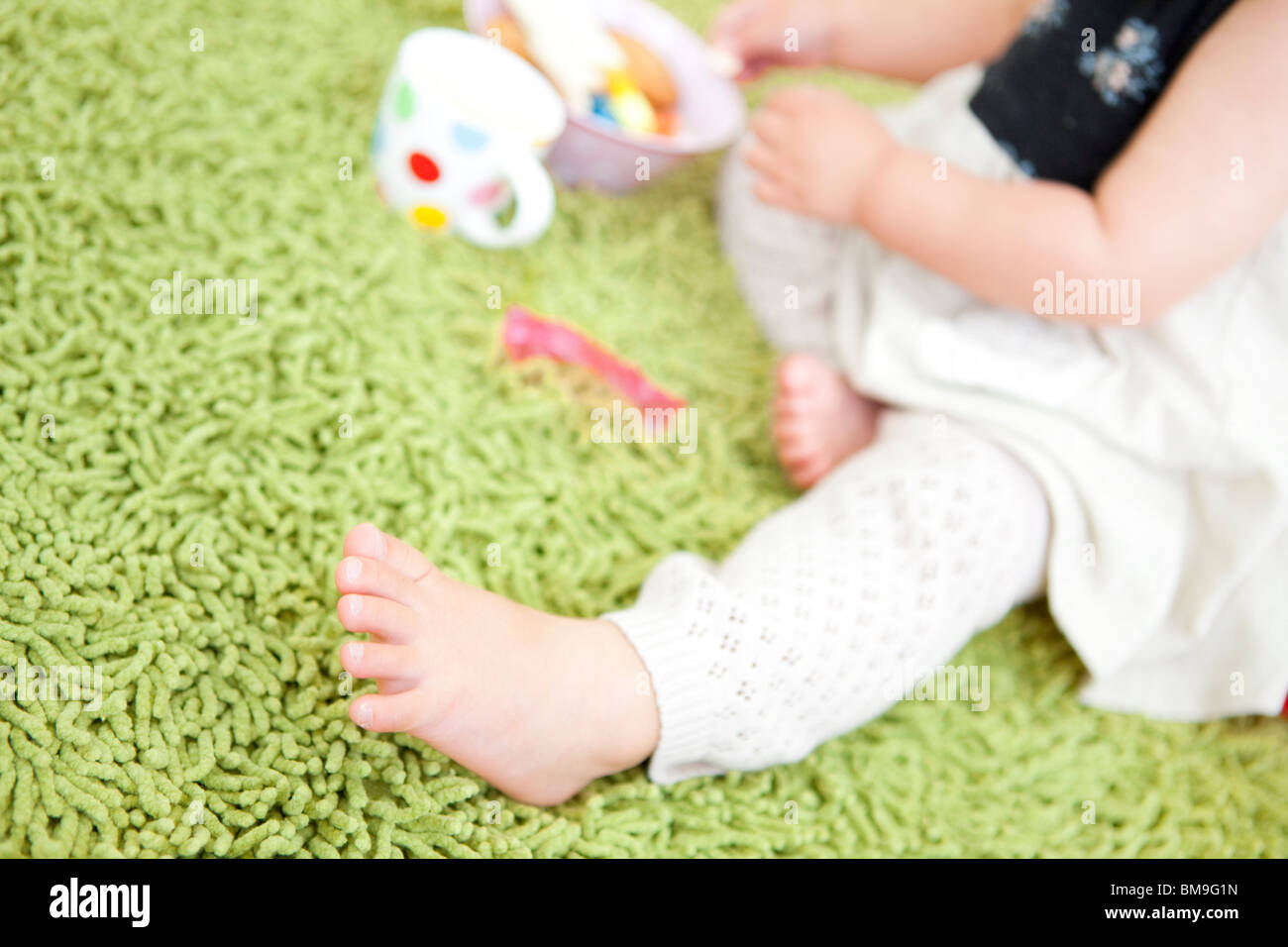 Barefoot of baby girl Stock Photo Alamy