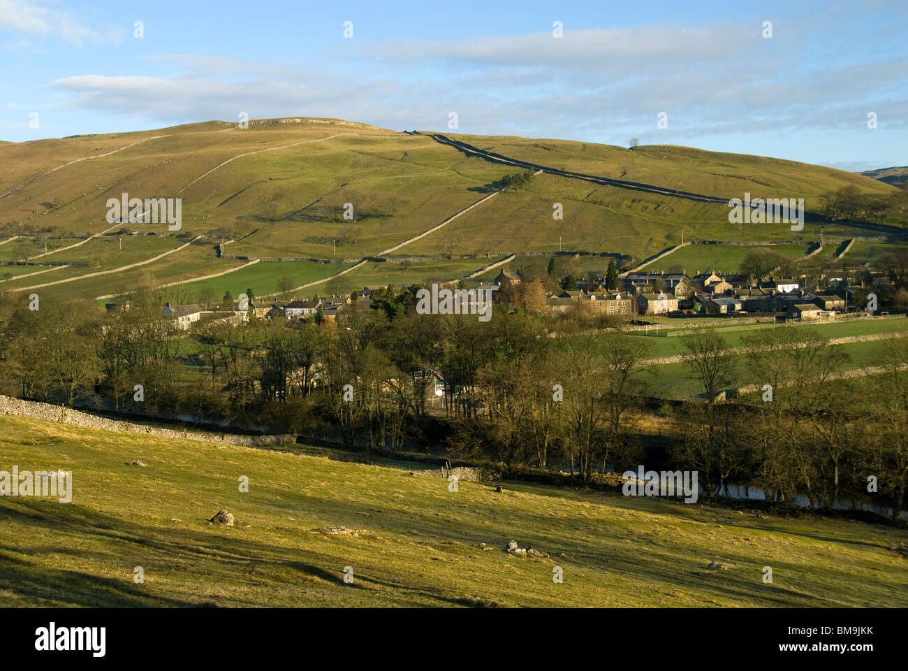 The village of Kettlewell in Wharfedale, Yorkshire Dales National Park, England, UK. Stock Photo