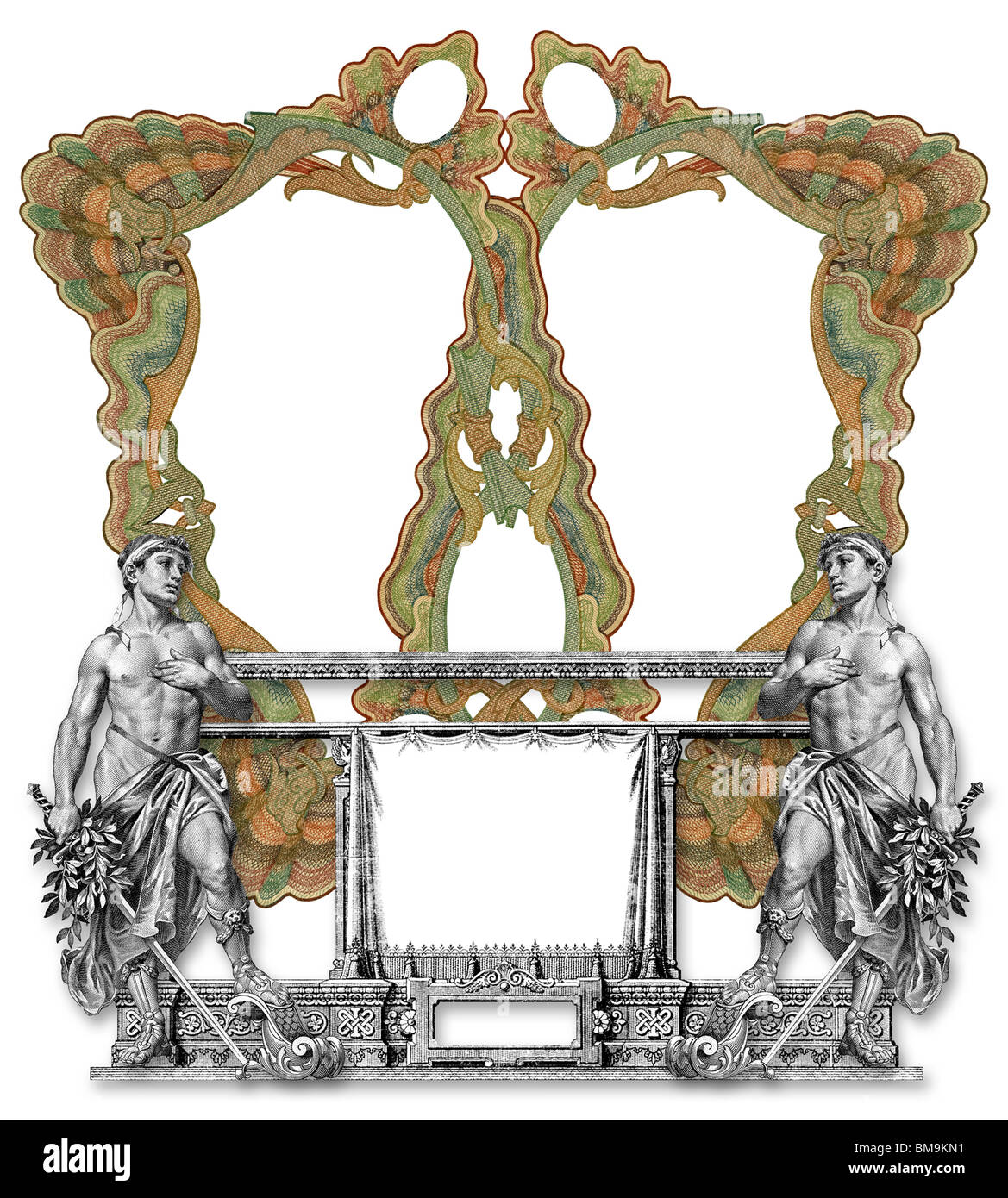 Two Frame Man Old Victorian Frame Two Man Stock Photo - Alamy