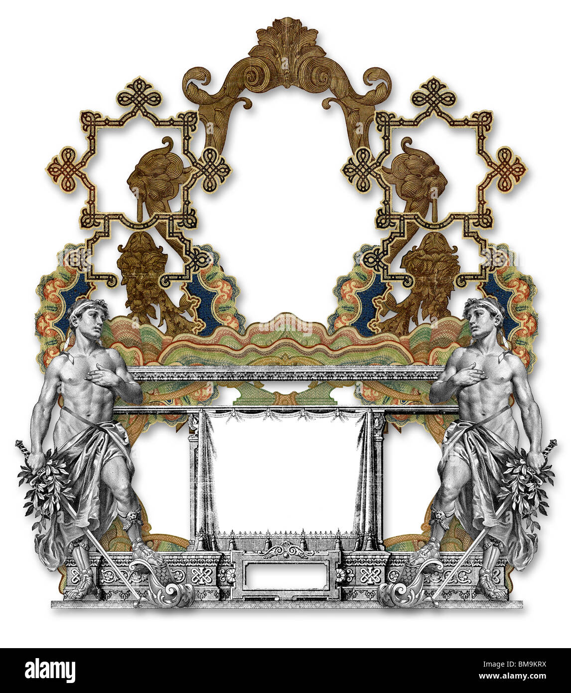 Two Frame Man Old Victorian Frame Two Man Stock Photo - Alamy