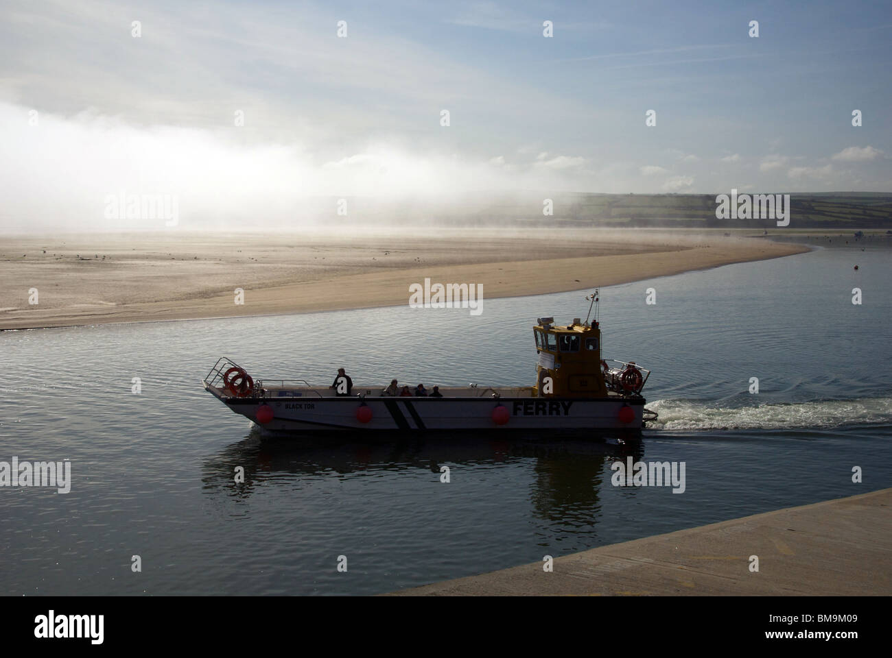 Padstow Cornwall UK Harbor Harbour Quay Camel River Estuary Mist Ferry