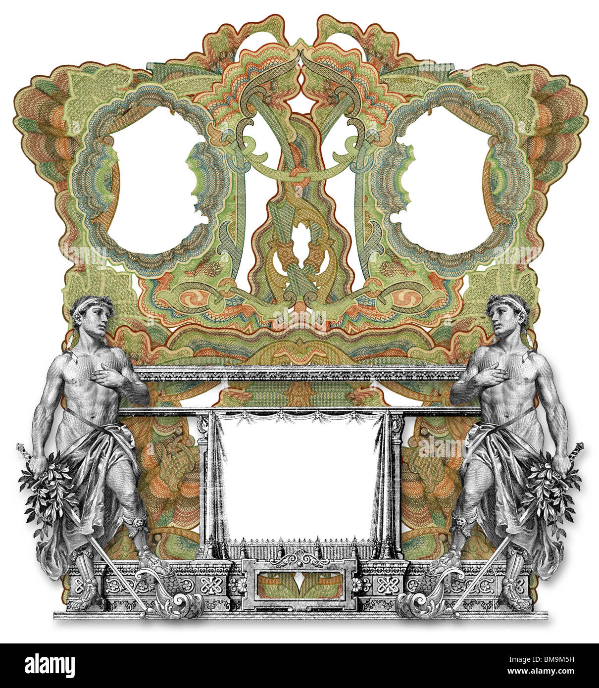Two Frame Man Old Victorian Frame Two Man Stock Photo - Alamy