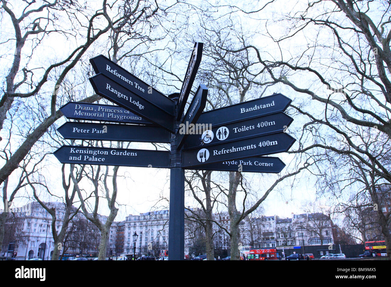 Hyde Park Corner Sign, London Stock Photo Alamy