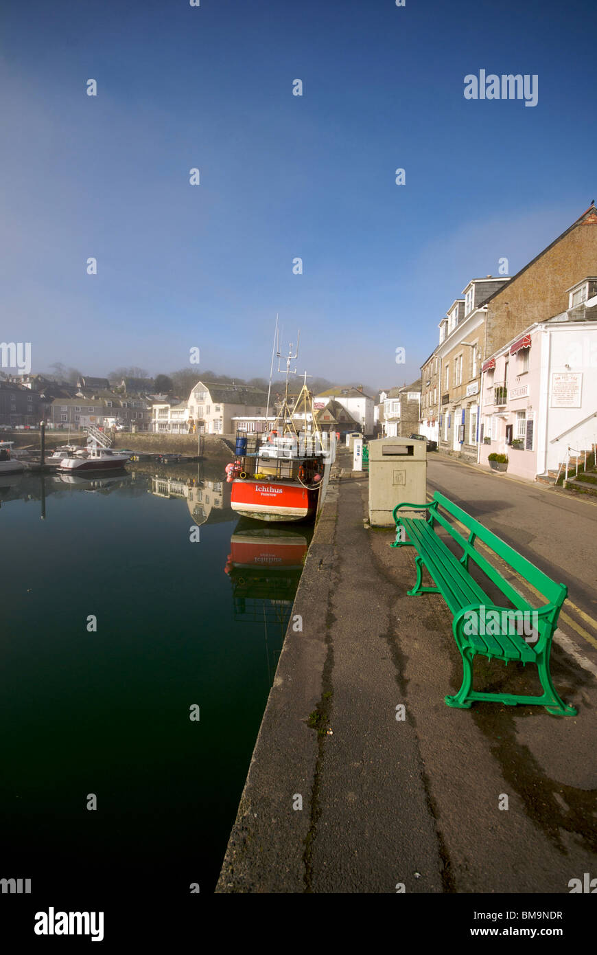 Padstow Cornwall UK Harbor Harbour Quay Marina Fishing Boat Stock Photo