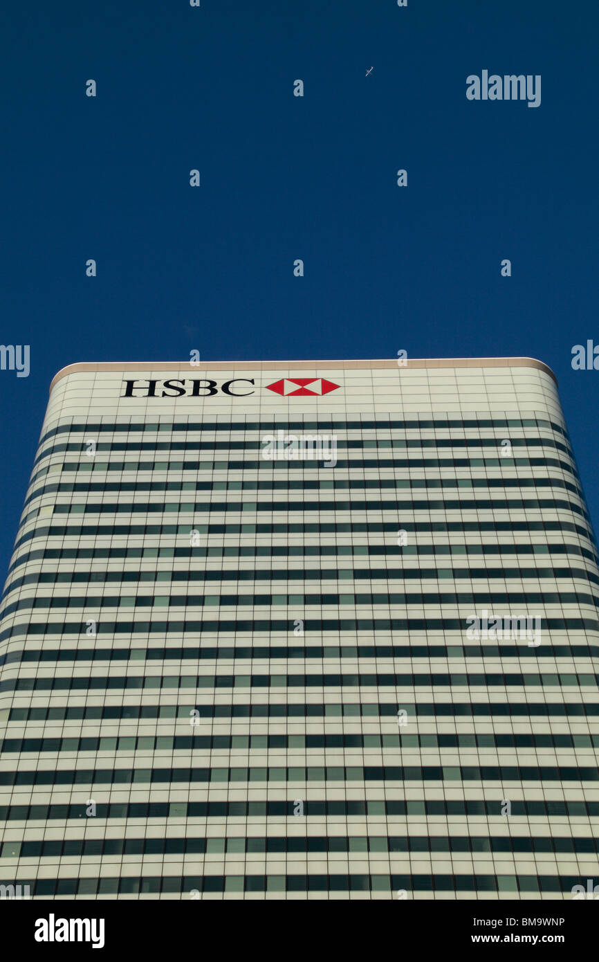 The HSBC World Headquarters, 8 Canada Square, in London Docklands, UK. Stock Photo