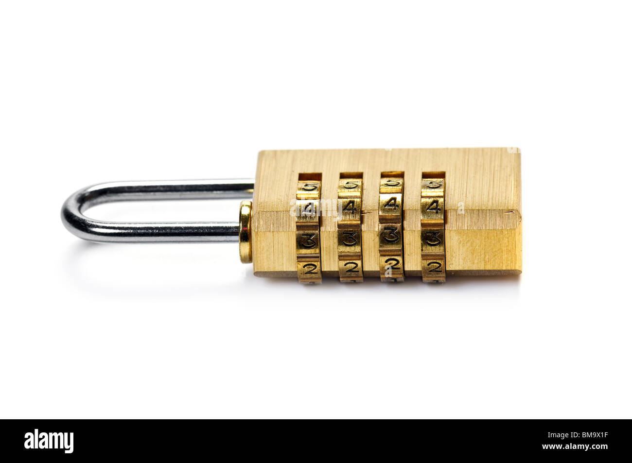 combination lock isolated over white background Stock Photo