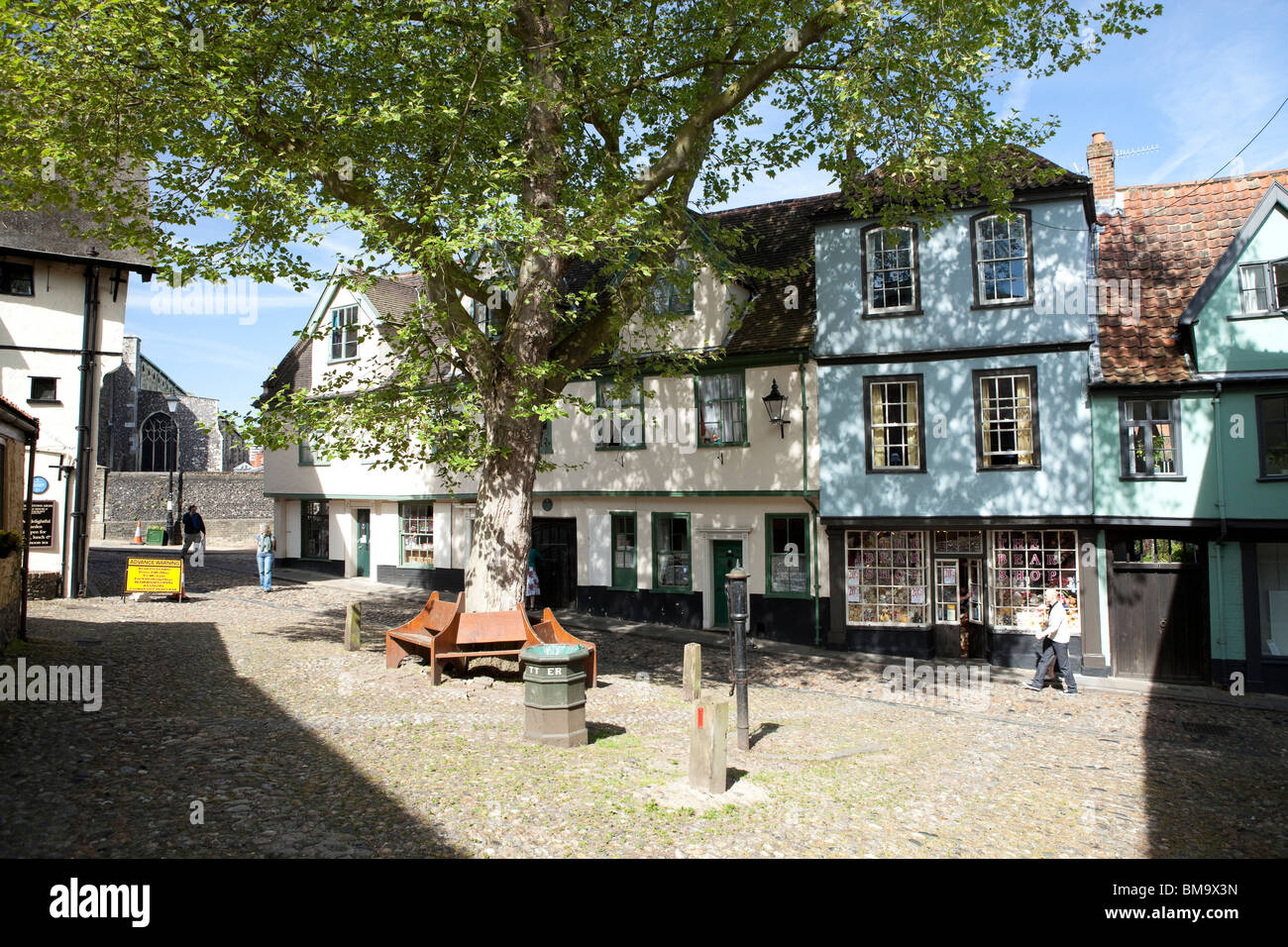 Historic Elm Hill in Norwich city centre, Norfolk, England Stock Photo